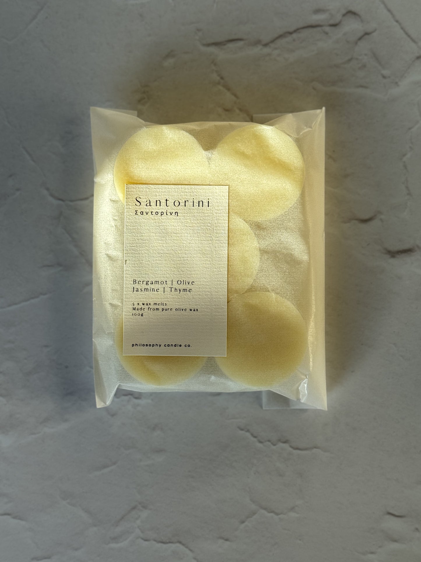 santorini wax melts - Philosophy Candle Co