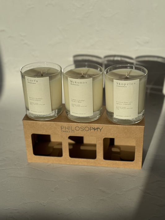 trio gift box - Philosophy Candle Co