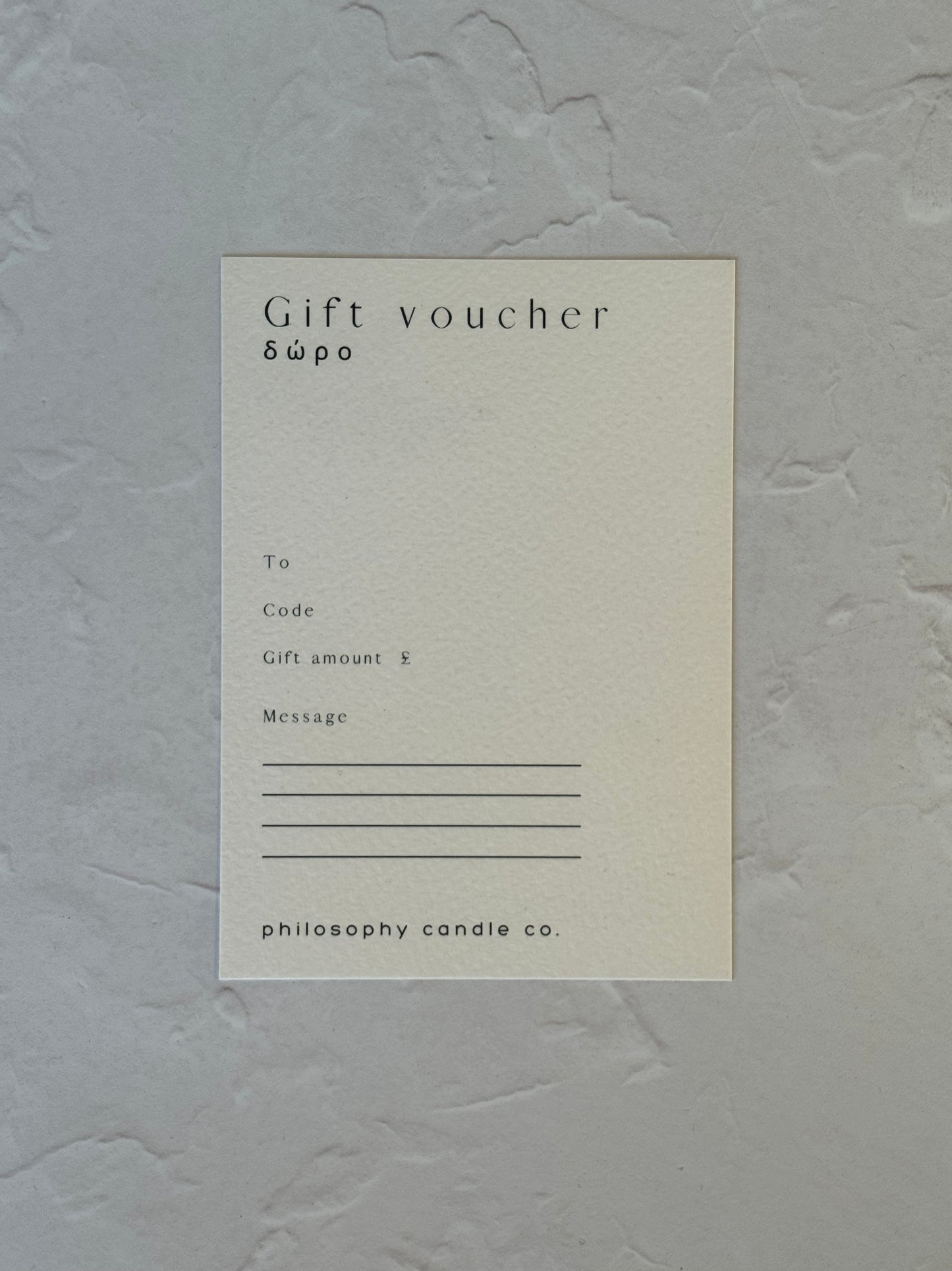 gift card - Philosophy Candle Co